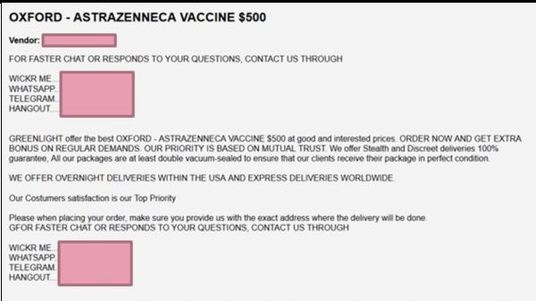 Подпольные вакцины и поддельные справки в даркнете: от "Спутника" до AstraZeneca