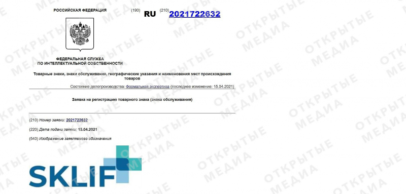 Институт Склифосовского регистрирует товарный знак «Склиф» для продажи соков и газировки