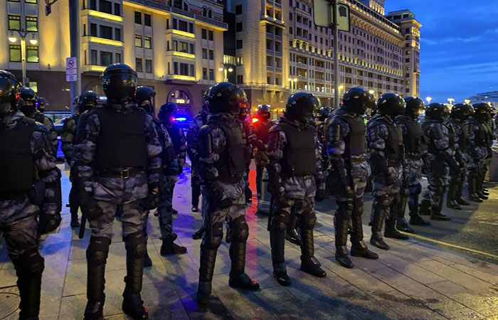 Полиция насчитала шесть тысяч человек на акции в поддержку Навального в Москве