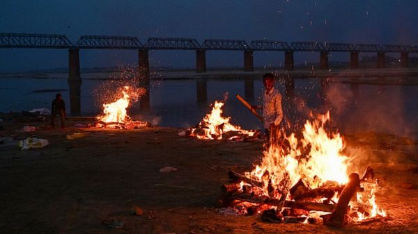 Ковид в Индии: из реки Ганг вылавливают десятки трупов