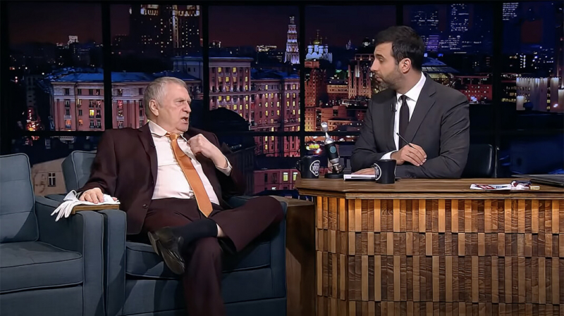 «Буква „Г“ держится на том же, на чём Жириновский держится в Госдуме». Ургант вновь пошутил про лидера ЛДПР