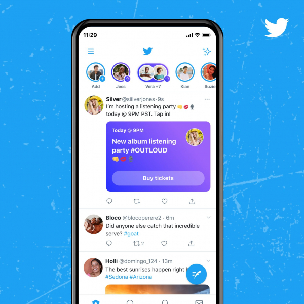 Голосовые чаты теперь и в Twitter: соцсеть запустила Spaces 