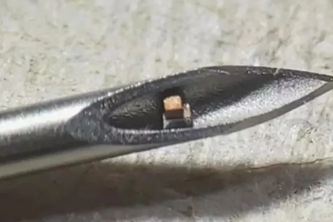 Самый маленький однокристальный чип в мире можно ввести в организм с помощью обычной медицинской иглы