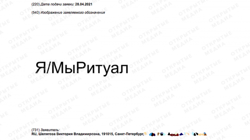 Жена фигуранта расследования Голунова регистрирует бренд &laquo;Я/МыРитуал&raquo; для услуг астролога или стилиста
