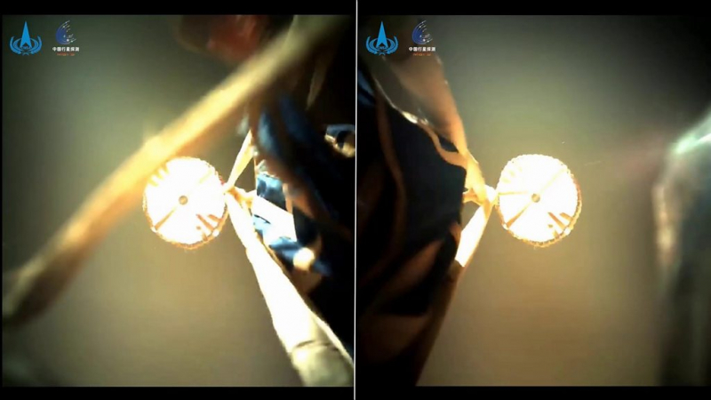 Звуки Марса. Опубликованы видео с китайским марсоходом на поверхности планеты