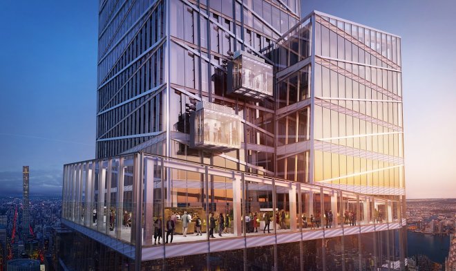 Небоскреб One Vanderbilt получит полностью прозрачные точки обзора над городом
