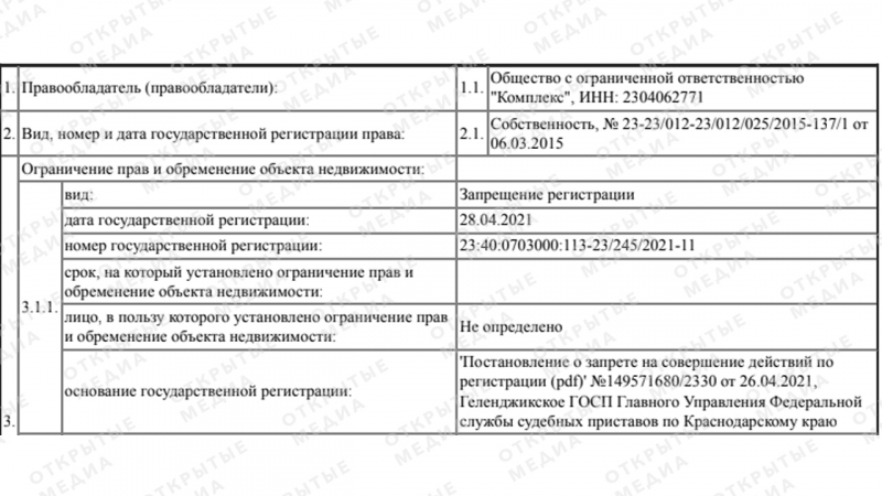 Судебные приставы запретили продавать или закладывать &laquo;дворец Путина&raquo; и землю под ним