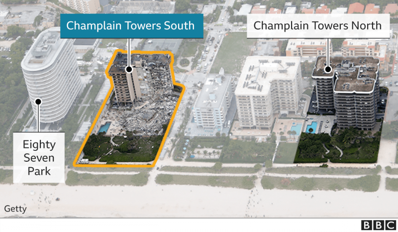 В Майами сносят уцелевшую часть обрушившегося дома. Иначе ее может снести шторм