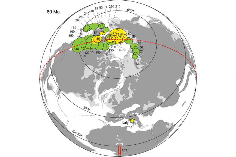 Геологи: 80 млн лет назад Земля опрокинулась на бок