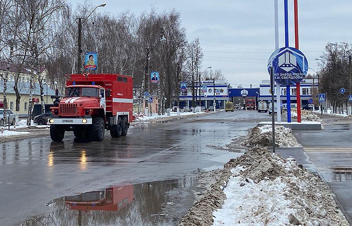 Пожар на заводе с боеприпасами в Дзержинске ликвидировали