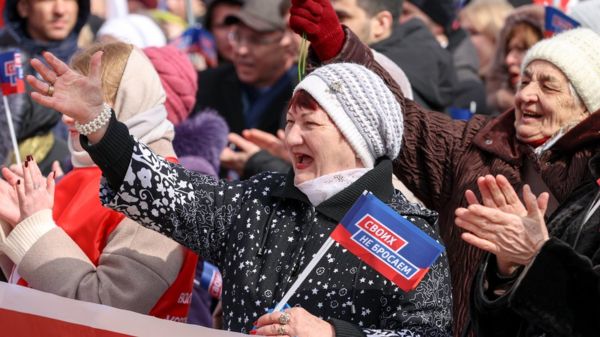 "Крымская весна" в Лужниках во время войны. Фотографии
