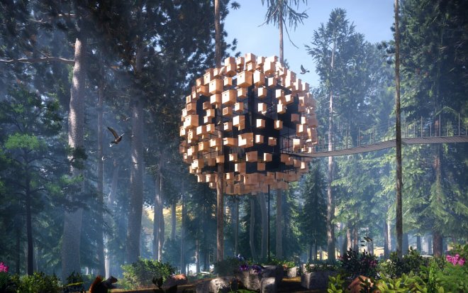 Причудливый шведский отель на дереве окружит постояльцев пернатыми друзьями