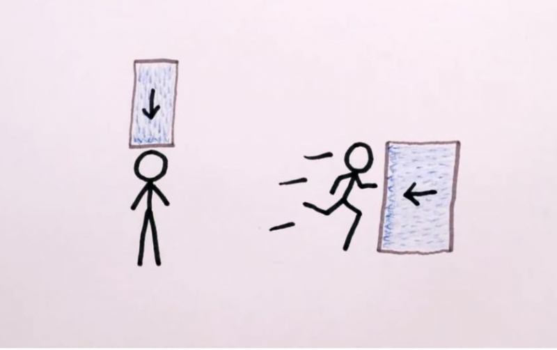 Что лучше во время дождя: бежать или идти