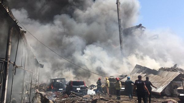Взрыв на складе пиротехники на оптовом рынке "Сурмалу" в Ереване: троепогибших и 57 ранены
