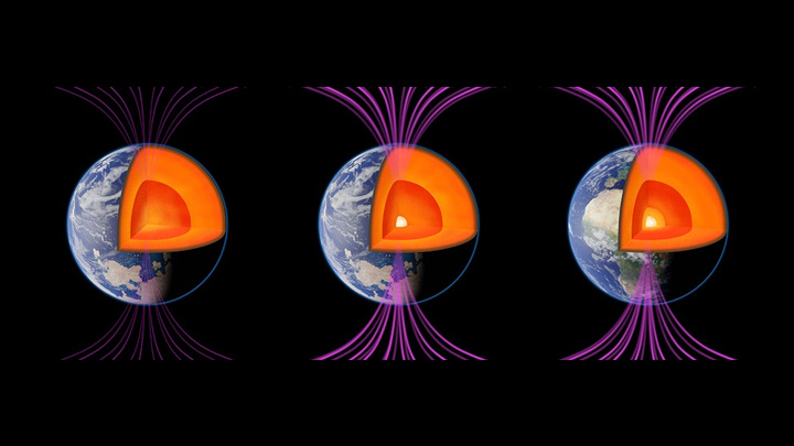 500 миллионов лет назад Земля почти полностью лишилась магнитного поля