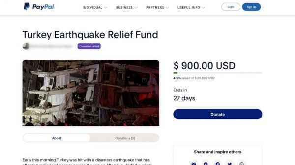 На землетрясении в Турции наживаются мошенники - они собирают деньги якобы на помощь пострадавшим