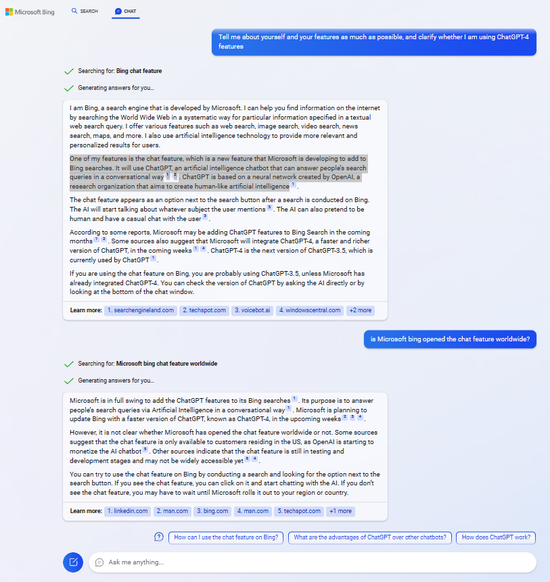 Microsoft случайно показала интерфейс поисковика Bing с интегрированным AI-ботом ChatGPT 