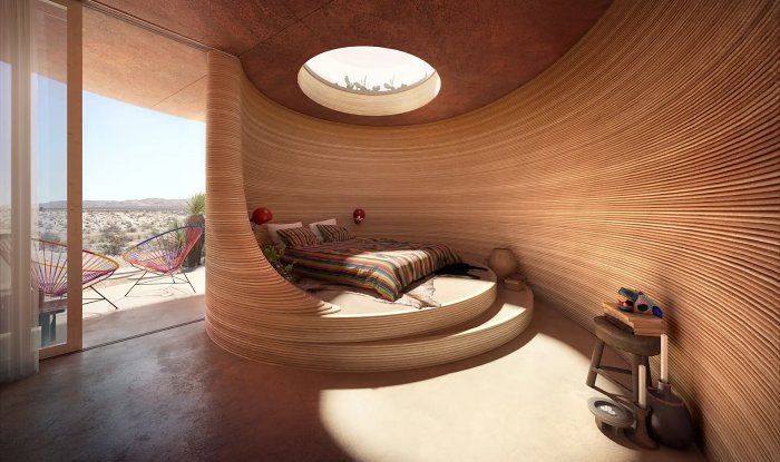 Архитектурная фирма Icon напечатает целый гостиничный комплекс в пустыне Техаса 