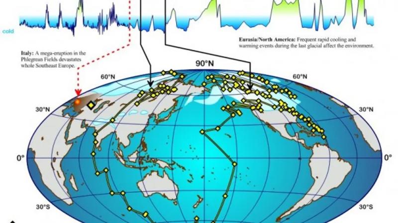 Доказательства быстрого изменения геомагнитного поля 41 000 лет назад