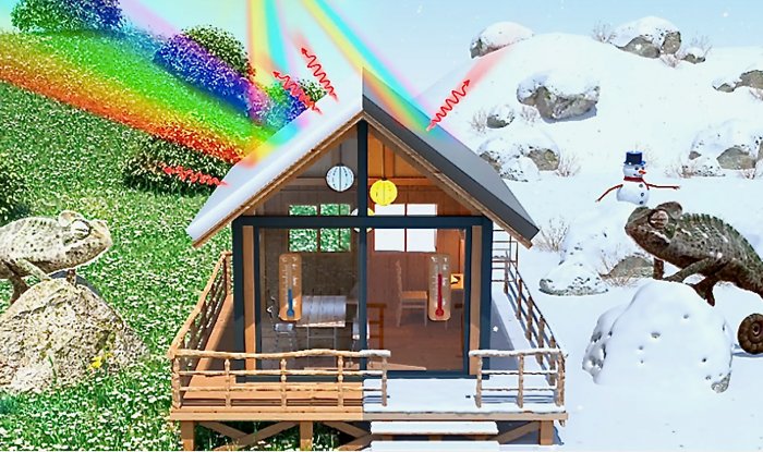 Покрытие-хамелеон эффективно охладит или согреет дома, изменяя свой цвет