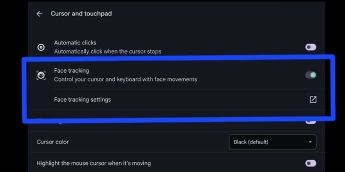 Google планирует внедрить в ChromeOS функцию управления курсором с помощью взгляда и мимики