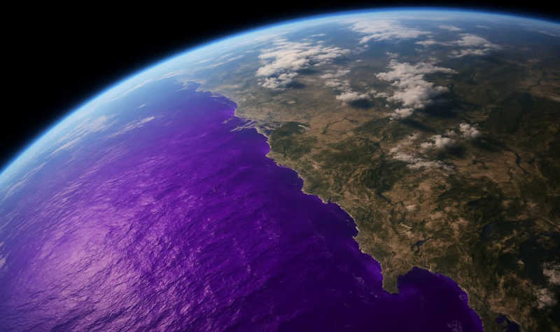 Океаны Земли раньше были зелеными, а в будущем могут стать фиолетовыми