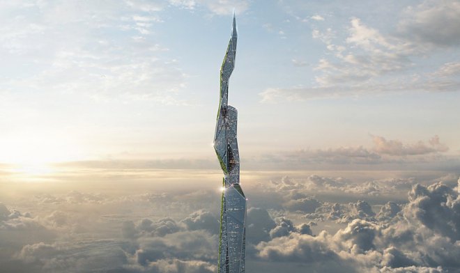 К 2062 году архитекторы предлагают напечатать небоскреб высотой 4,8 км