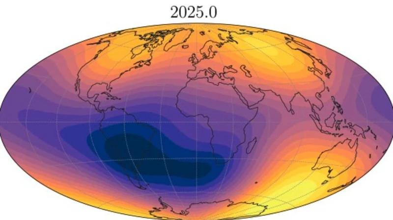 Загадочная &laquo;вмятина&raquo; в магнитном поле Земли стремительно увеличивается в размерах