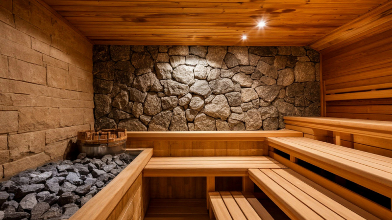 Камень при отделки бани: друг или враг?